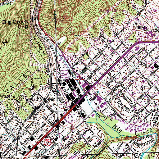 Topographic Map of Tennessee Department of Agriculture Division of Forestry Campbell County, TN