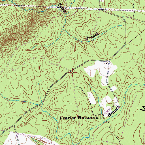 Topographic Map of Luminary / Frostbite Volunteer Fire Department, TN