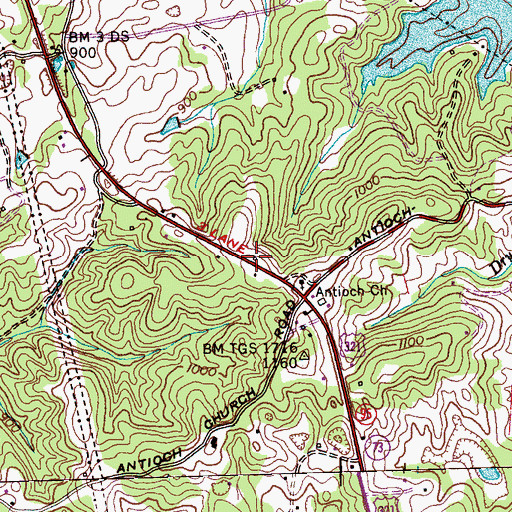 Topographic Map of Greenback Fire and Rescue Station 3, TN