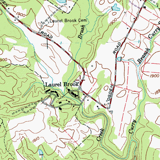 Topographic Map of Laurelbrook Fire Department, TN