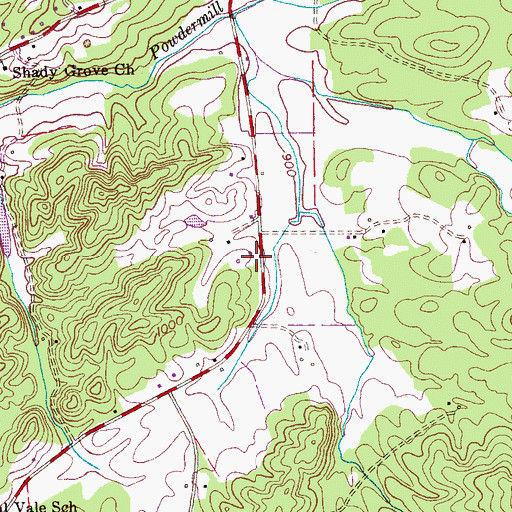 Topographic Map of Consauga Valley Fire Department, TN