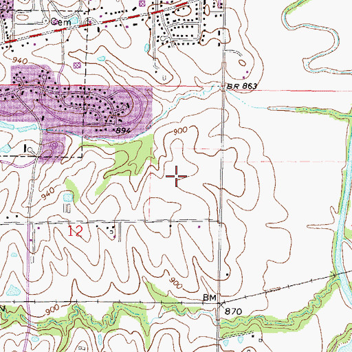 Topographic Map of Mosaic Life Care at Saint Joseph, MO