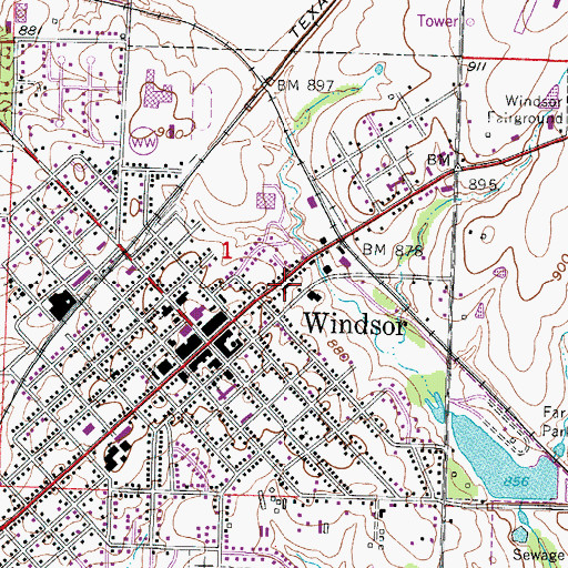 Topographic Map of Royal Oaks Hospital, MO