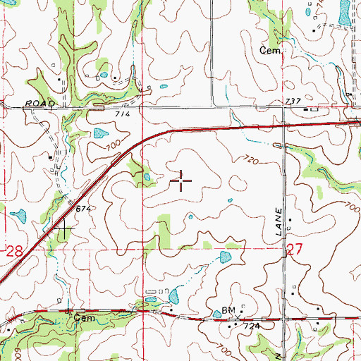 Topographic Map of Hannibal Regional Hospital, MO