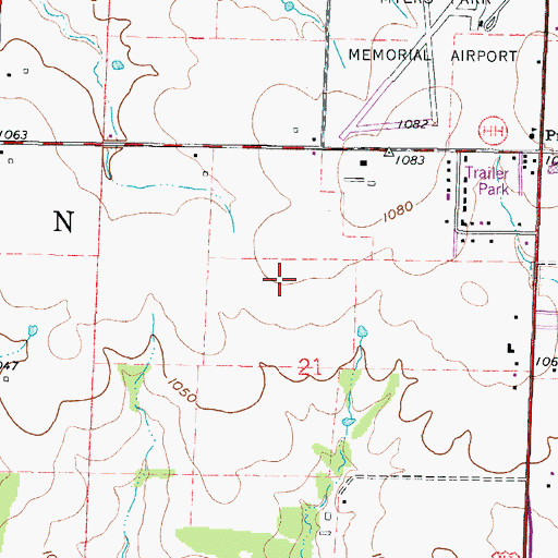 Topographic Map of Mercy Hospital Carthage, MO