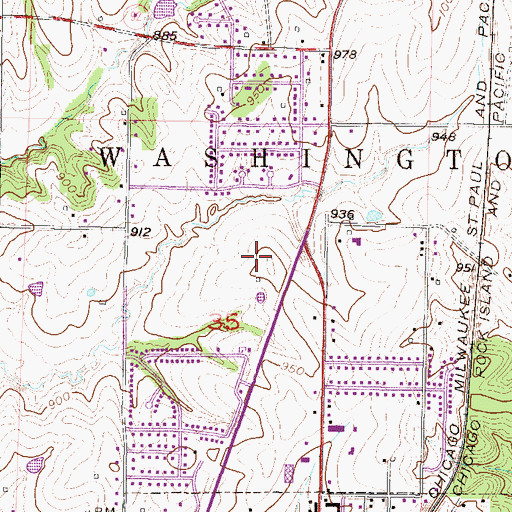 Topographic Map of Excelsior Springs Hospital, MO