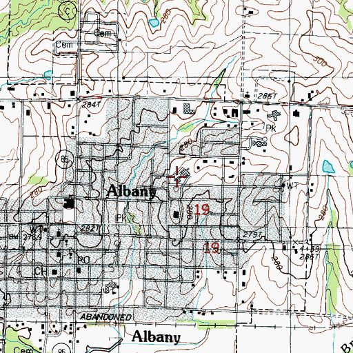 Topographic Map of Northwest Medical Center, MO