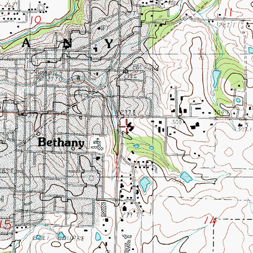 Topographic Map of Harrison County Community Hospital, MO