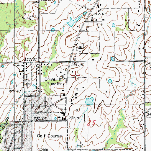 Topographic Map of Hedrick Medical Center, MO