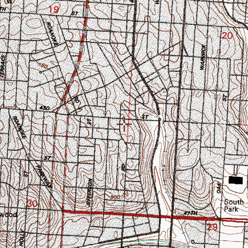 Topographic Map of Saint Luke's Cancer Institute, MO