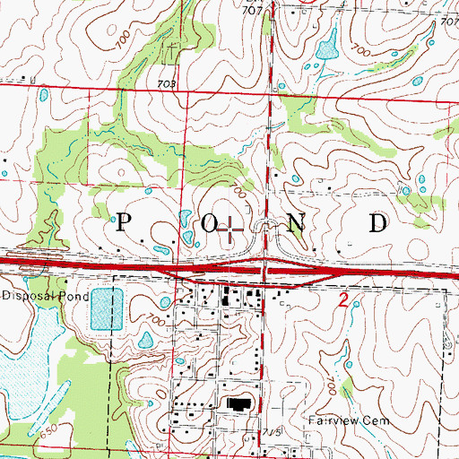 Topographic Map of I - 70 Community Hospital, MO