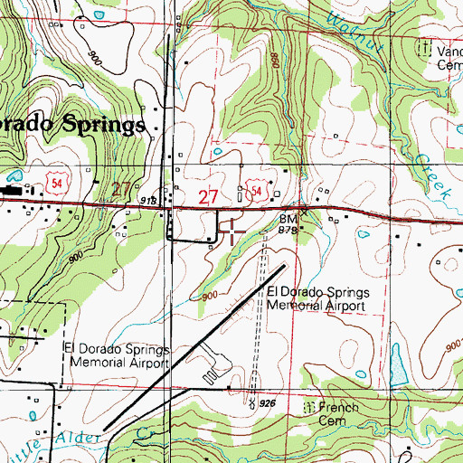 Topographic Map of Southwest Missouri Psychiatric Rehabilitation Center, MO