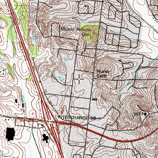 Topographic Map of Landmark Hospital of Cape Girardeau, MO