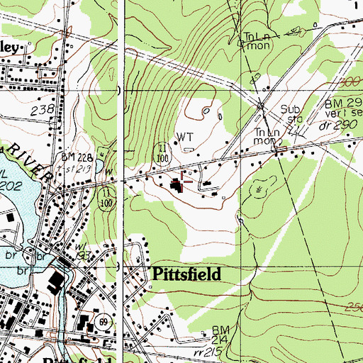 Topographic Map of Sebasticook Valley Hospital, ME