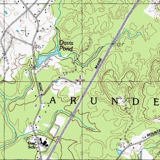 Topographic Map of Arundel Skillings Community Residence Sweetser, ME