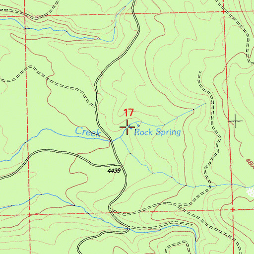 Topographic Map of Rock Spring, CA