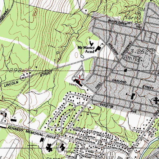 Topographic Map of MaineGeneral Medical Center Seton Division, ME