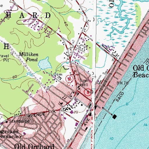 Topographic Map of Milestone Foundation Extended Care, ME