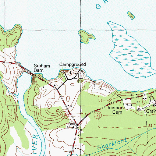 Topographic Map of Kidspeace National Centers of New England, ME