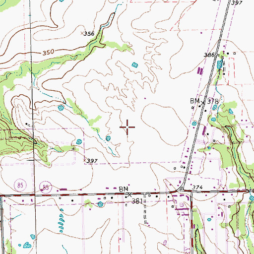 Topographic Map of Gun Barrel City Fire Department, TX