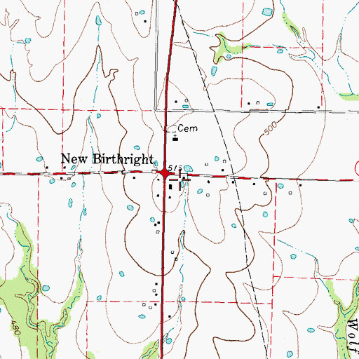 Topographic Map of North Hopkins Volunteer Fire Department - First Responders, TX