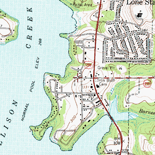 Topographic Map of Lone Star Volunteer Fire Department / Emergency Medical Service, TX