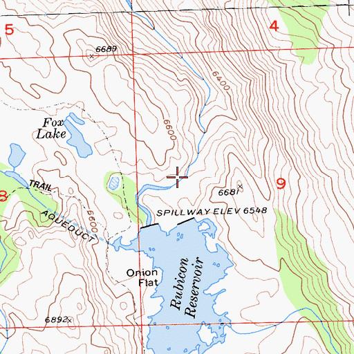 Topographic Map of Rockbound Valley, CA
