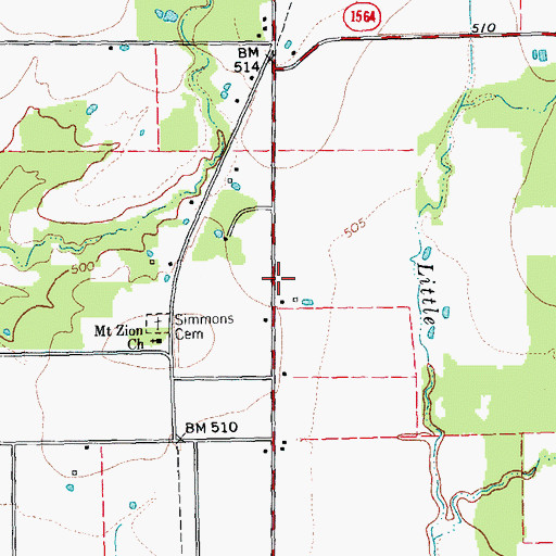 Topographic Map of Cash Fire Department - First Responders, TX