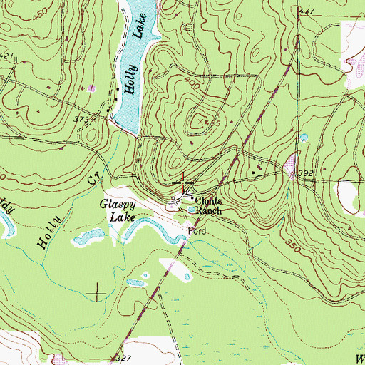 Topographic Map of Holly Lake Volunteer Fire Department, TX