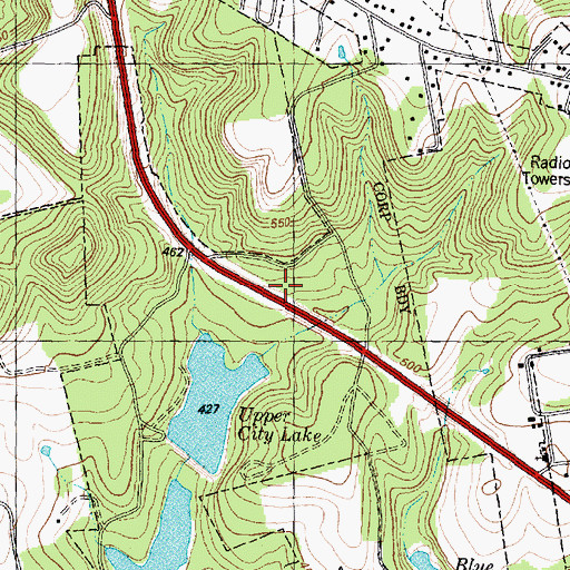 Topographic Map of Palestine Fire Department Station 4, TX