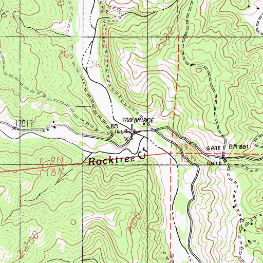 Topographic Map of Rocktree Creek, CA