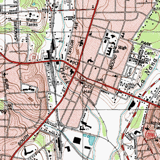 Topographic Map of Nacogdoches Fire Department Station 5, TX