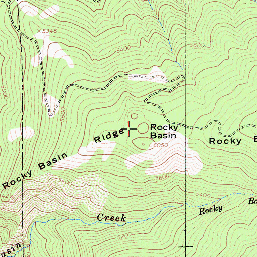 Topographic Map of Rocky Basin, CA
