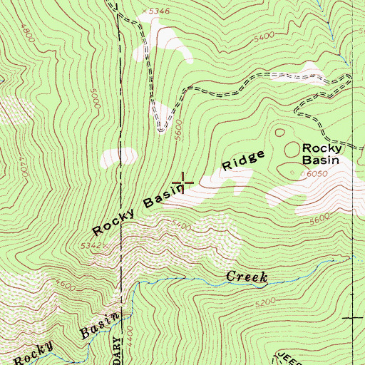 Topographic Map of Rocky Basin Ridge, CA