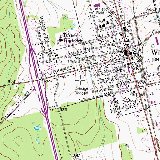 Topographic Map of North Montgomery County Fire Department Station 91, TX