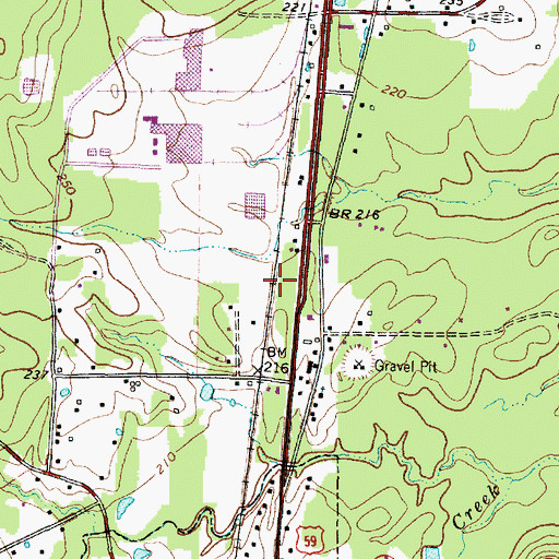 Topographic Map of Corrigan Fire Department, TX