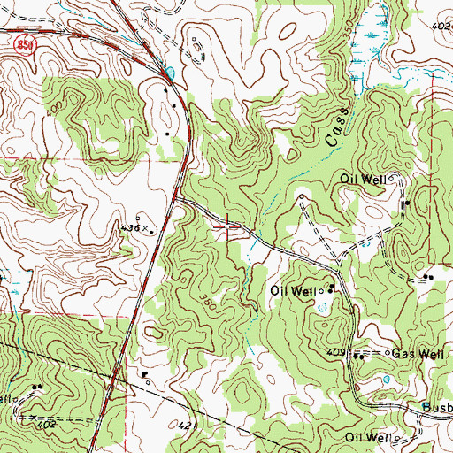 Topographic Map of Crisms Chapel Volunteer Fire Department, TX