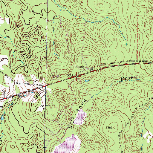 Topographic Map of Ogburn Volunteer Fire Department, TX