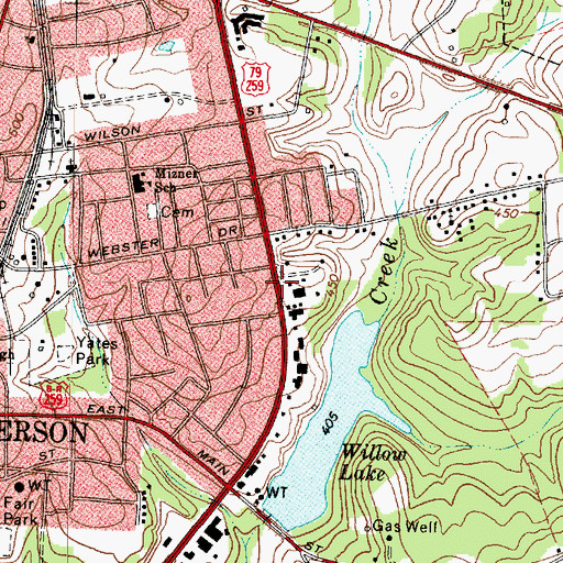 Topographic Map of Henderson Fire Department Station 2, TX