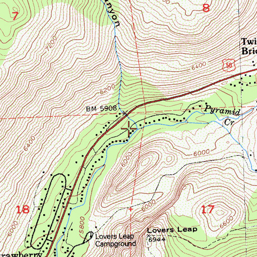 Topographic Map of Rocky Canyon, CA