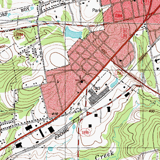 Topographic Map of Palestine Fire Department Station 2, TX
