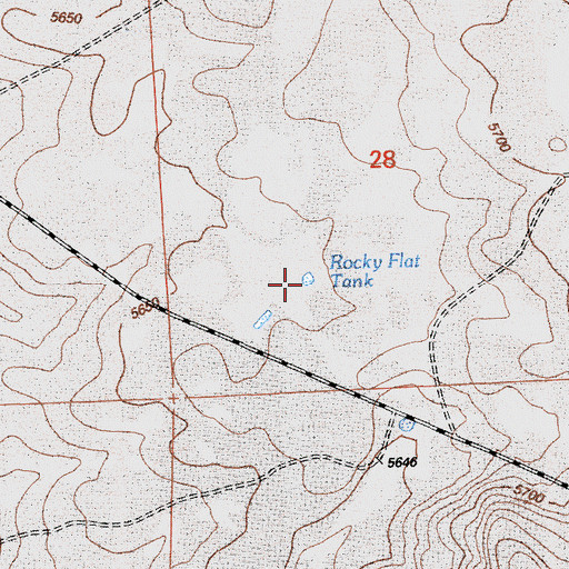 Topographic Map of Rocky Flat Tank, CA