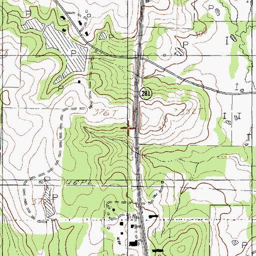 Topographic Map of West Harrison Volunteer Fire Department Station 1, TX
