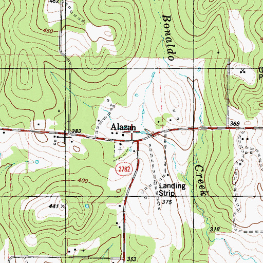 Topographic Map of Lake Nacogdoches Area Volunteer Fire Department Station 1, TX