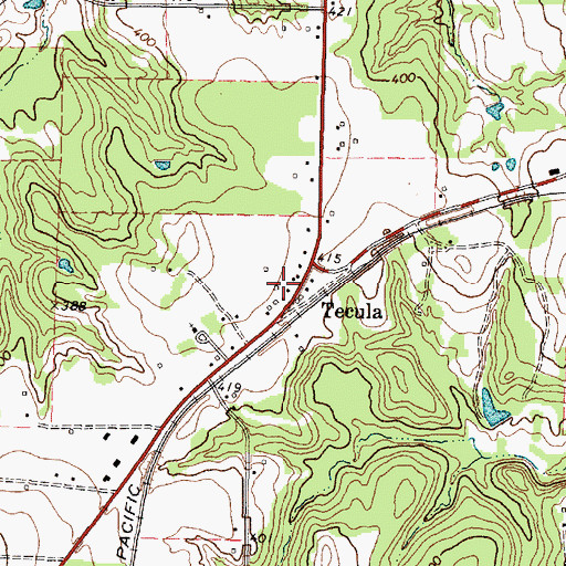 Topographic Map of North Cherokee County Volunteer Fire Department Station 2, TX