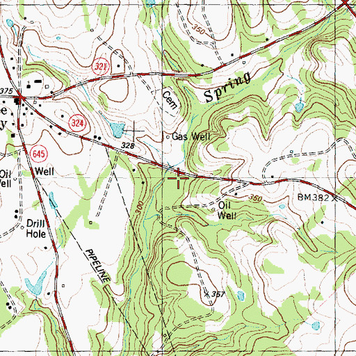 Topographic Map of Tennessee Colony Volunteer Fire Department, TX
