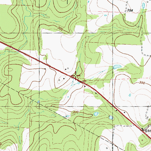 Topographic Map of Bethel Cayuga Volunteer Fire Department, TX