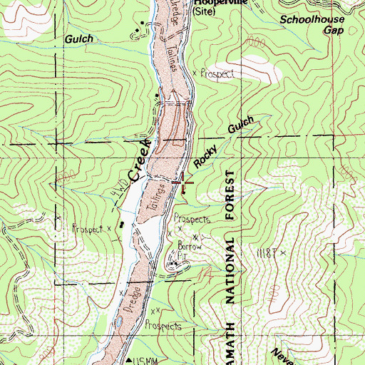 Topographic Map of Rocky Gulch, CA