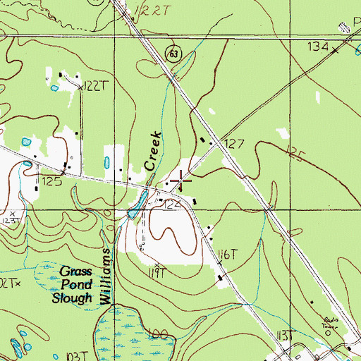 Topographic Map of Angelina River Volunteer Fire Department, TX