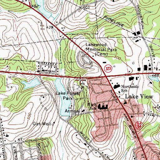 Topographic Map of Texas Forest Service Henderson Fire Station, TX